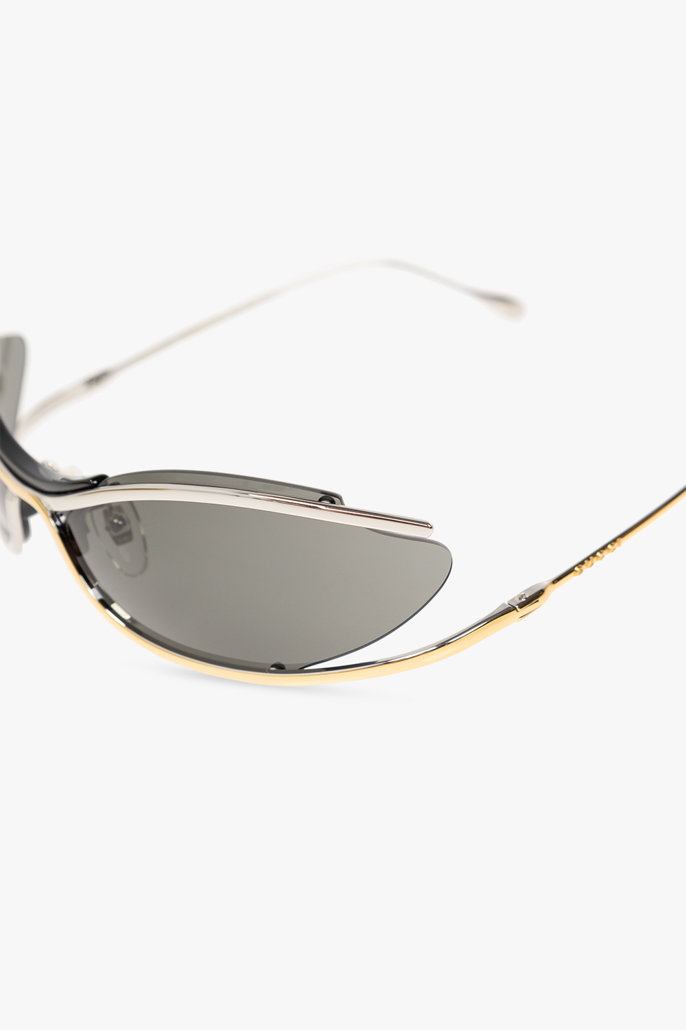 Gucci silver tone aviator sunglasses best sale